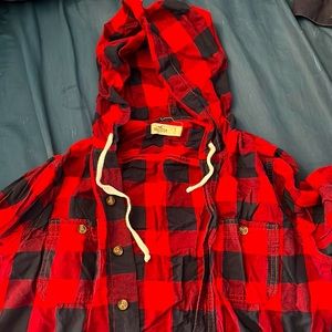 Hollister Hooded Shirt Coat